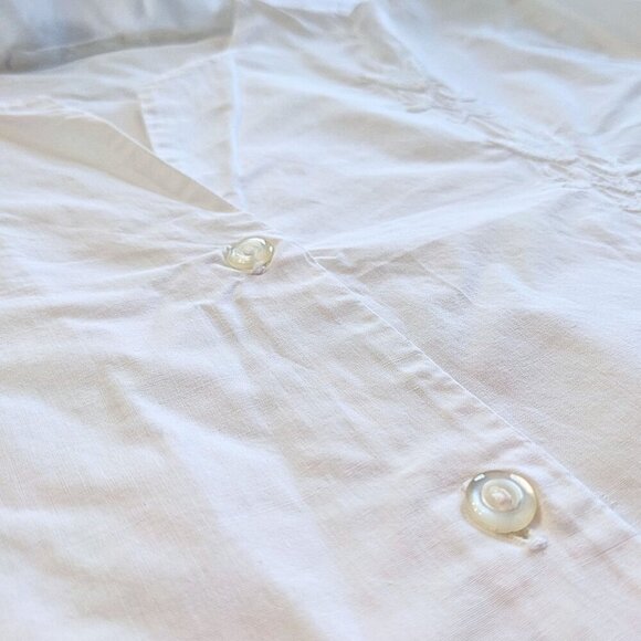 Vtg 60s SHIP 'N SHORE White Floral Embroidered SS Easy Care Blouse Size 42/1X/2X - Picture 4 of 6